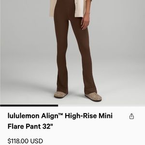 Lululemon Align High Rise Mini Flare